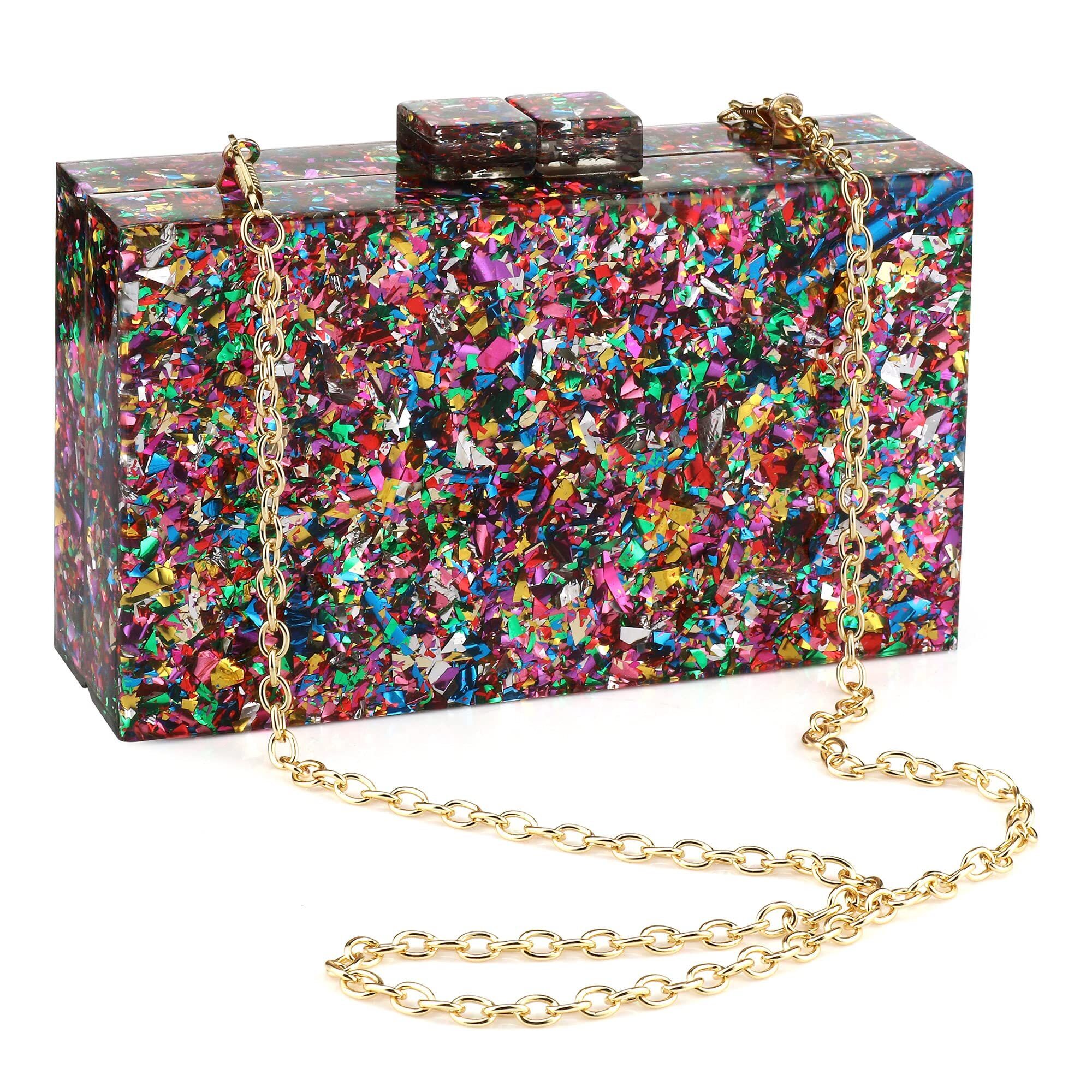 2854 Clutches Evening Bags Acrylic Multicolor Purses And Handbags Shoulder